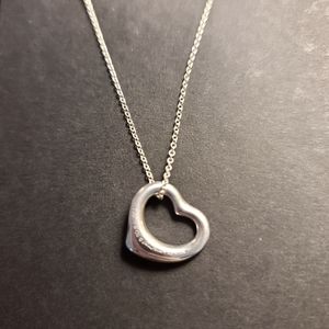 Tiffany & Co open heart necklace